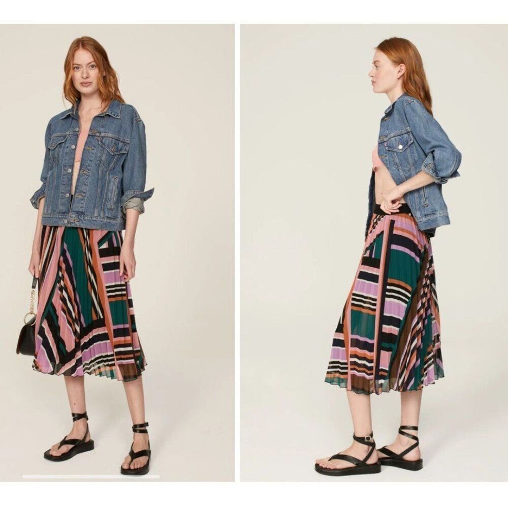 ba&sh Pleated Midi Skirt